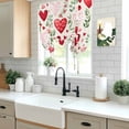 thumbnail image 5 of Valentines Balloon Curtains 63 Inch Length for Living Room/Bedroom, Pink Red Love Heart Green Botanical Spring Rod Pocket Privacy Door Curtains Decorative Tie Up Shade for Window 52"x63", 5 of 8
