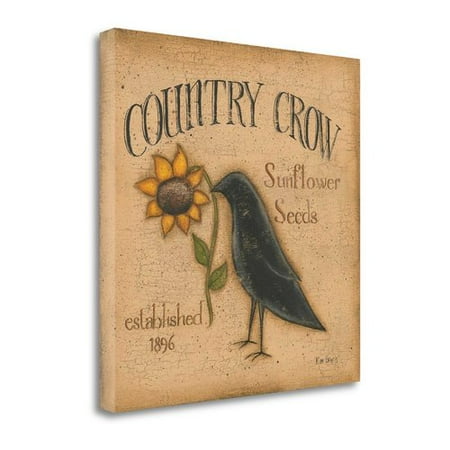 Lewis Gallery - Tangletown Fine Art 'Country Crow' By Kim Lewis Giclee Print on Gallery Wrap Canvas