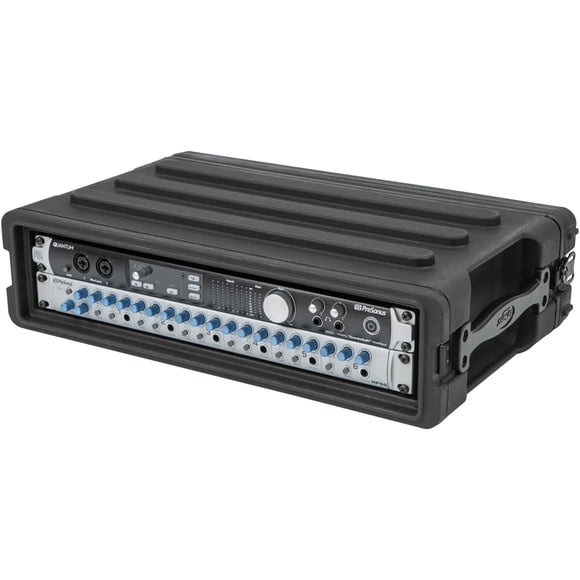 Rack SKB, moldeado por rotación, 2U, poco profundo, impermeable y resistente a los impactos