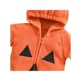 thumbnail image 5 of nfant Newborn Baby Boys Girls Halloween Pumpkin Hooded Romper 6M 12M 18M 24MOne Piece Full Zip Footed Jumpsuit Warm Outwear, 5 of 10