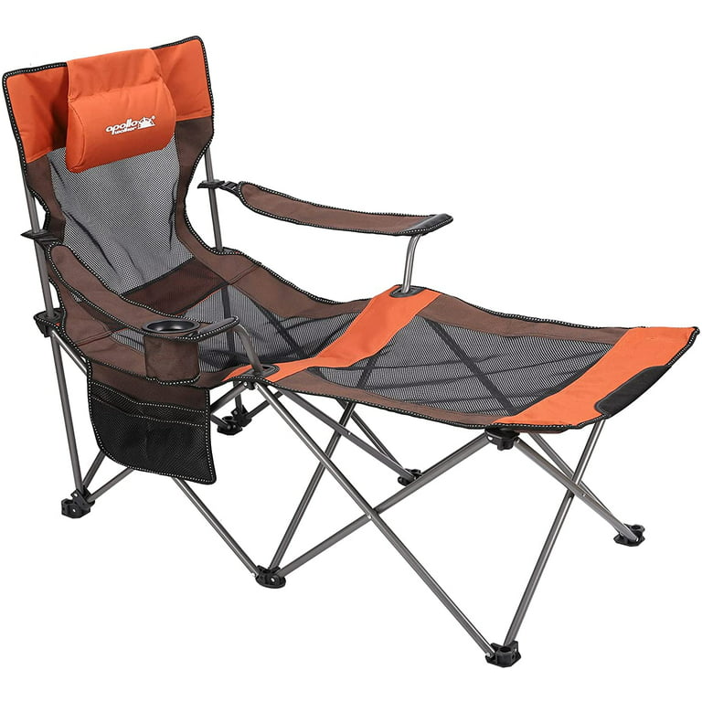 apollo walker Camping Chairs Beach Chairs Mesh Folding Reclining for Adults  Portable Chairs Outdoor Lounger with Footrest,for Fishing,Picnics 