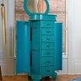 thumbnail image 4 of Hives and Honey Daley Oval Standing Jewelry Armoire, Turquoise, 4 of 7