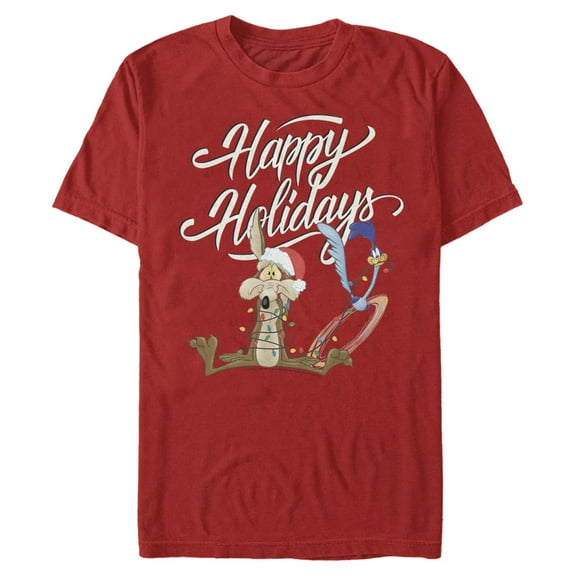 Men's Looney Tunes Happy Holidays Wile Graphic T-Shirt