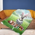 thumbnail image 4 of Happy Easter Hello Spring Whippet Playing Football Cozy Fleece Blanket Dog Lover Warm Soft Throw Blanket - 13003, 4 of 5