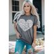 thumbnail image 3 of ABPHQTO Camiseta con gráfico de corazón de San Valentín con estampado de beso de leopardo gris para mujer, 3 of 5