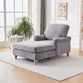 thumbnail image 6 of Miekor Furniture Modern Mid-Century Indoor Oversized Chaise Lounger Comfort Sleeper Sofa with Soild Wood Legs 0070, 6 of 16