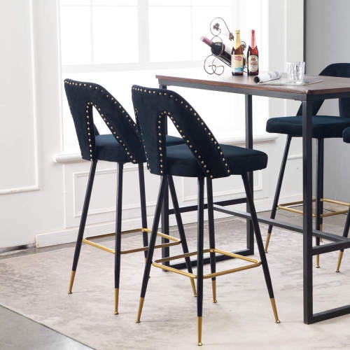 Modern Bar Chairs Set Of 2, What Size Bar Stool Do I Need For A 45 Inch Counter