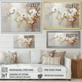 thumbnail image 4 of Designart "Minimalist Beige And Gold Orchids II" Orchids Floater Framed Wall Decor, 4 of 5