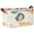 thumbnail image 2 of Mermaids Cartoon Foldable Storage Large Fabric Storage Baskets Organizer Storage Bins with Handles for Shelves, 2 of 8