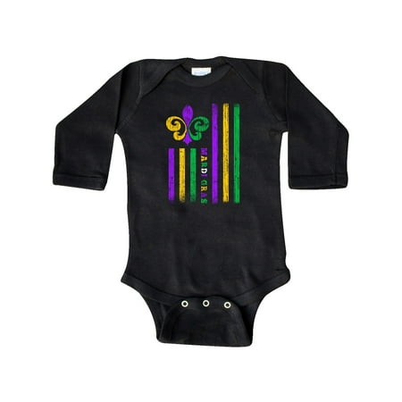 

Inktastic Mardi Gras Flag Gift Baby Boy or Baby Girl Long Sleeve Bodysuit