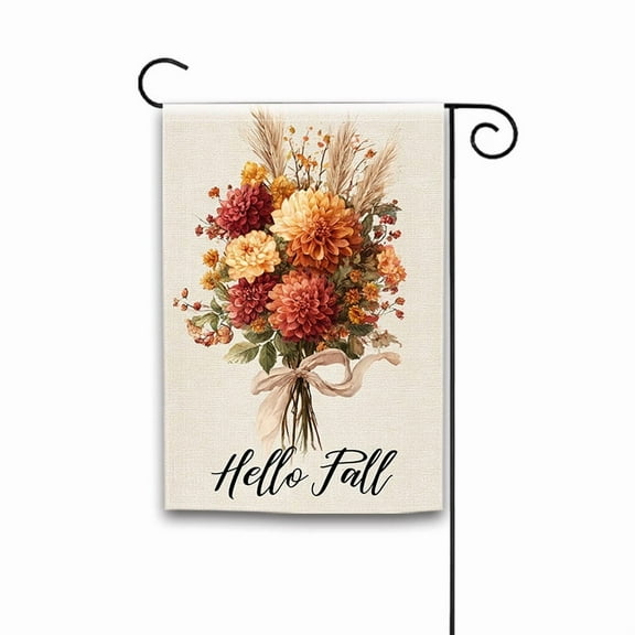 12x18 Inch Double-Sided Garden Flag - Vibrant Spring & Fall Floral Eucalyptus Design, Seasonal Welcome Yard Decoration for Outdoor Porch Decor