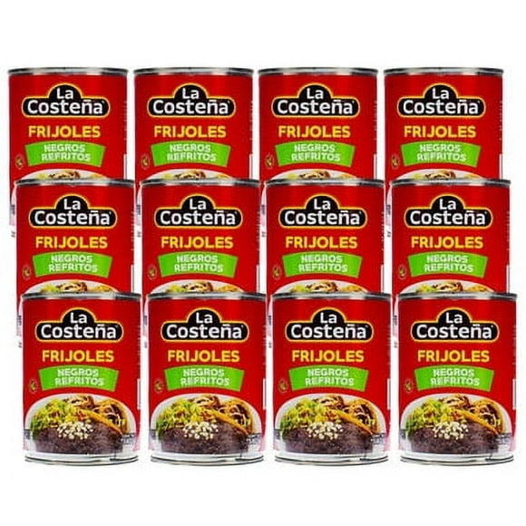 La Costeña Refried Black Beans 28.9 oz (12-Case) - Nutritious and Flavorful Refried Black Beans