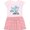 Pink With Stripes, variant on Inktastic My Aunt Loves Me with Cute Sharks Girls Toddler Dress