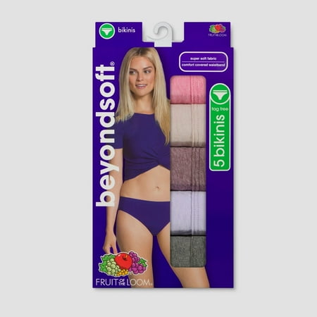 

Fruit of the Loom Women s Beyondsoft Bikini Panties 5-Pack (Colors May Vary) - 8 Multi Colored