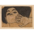 thumbnail image 3 of Egon Schiele 14x11 Black Modern Framed Museum Art Print Titled - Head of a Woman (1908), 3 of 5