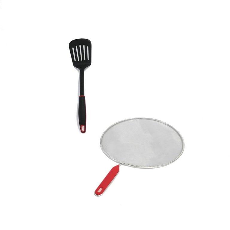 Belwares Nonstick Frying Pan with Spatula & Splatter Screen – 10 inch Egg Frying Pan Non Stick – Lightweight Aluminum Skillet – Hard-Anodized Fry