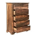 thumbnail image 2 of Pemberly Row 5-drawer Live Edge Solid Wood Chest in Dark Brown, 2 of 7