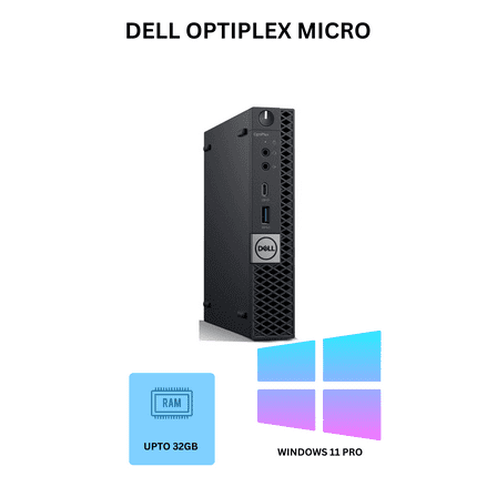 Restored Windows 11 Pro Desktop Computer Dell 3060 Mini Desktop Computer | Intel CPU | 8GB RAM | 256GB SSD | Home or Office PC (Refurbished)