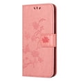 thumbnail image 4 of Nalacover Wallet Case for Samsung Galaxy A14 5G, Stylish Flowers Embossed Pattern Premium PU Leather Flip Folio Cover with Card Slots Holder Magnetic Clasp Kickstand Soft TPU Anti-Drop Case,Pink, 4 of 7