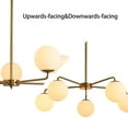 thumbnail image 4 of 5-Light Chandelier Ceiling Light Pendant Light Modern Contemporary Style Sputnik Pandant E12 with Universal Canopy Slope Ceiling Mount Metal Frame Nickel/Brass Plating With Glass Shade, 4 of 12