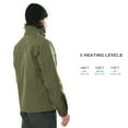 thumbnail image 5 of DEWBU Heated Jacket for Men with Detachable Hood, Soft Shell Heated Coat with 12V Battery Pack, Waterproof Heating Jacket for Winter Outdoor, 5 of 8