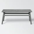 Manor Park Wood Outdoor Coffee Table with Chevron Design, Grey Wash
