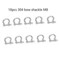 thumbnail image 1 of 10Pcs Mini Size Stainless Steel Bow Shackles For Shade Sail Installations, 1 of 8