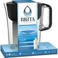 thumbnail image 2 of Grand pichet de filtration d’eau Brita d’une capacité de 10 tasses avec 1 filtre standard, sans BPA, modèle Huron, Noir, 2 of 9