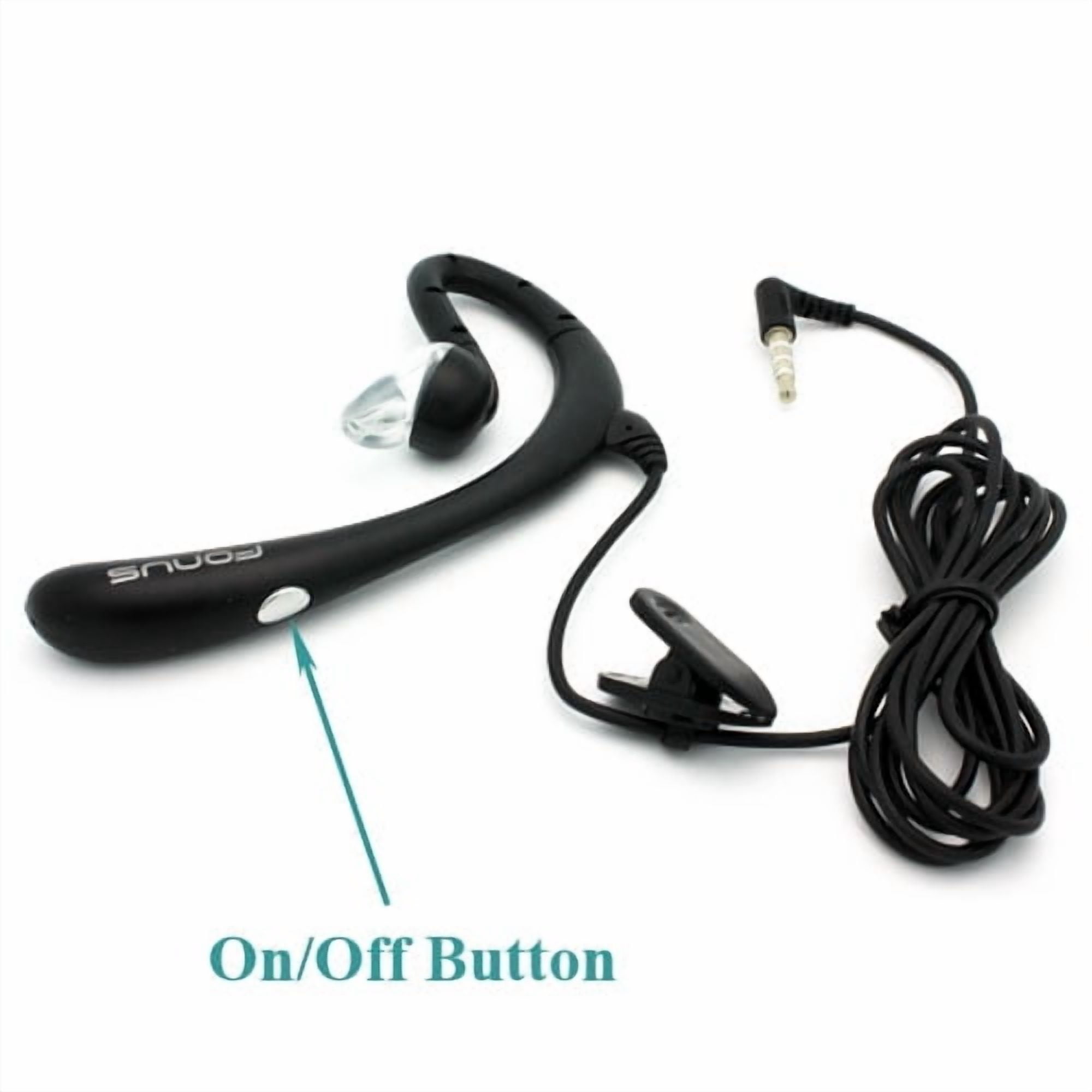 Wired Mono Headset Earphone w Mic for Motorola Moto G 5G (2022)/Moto G 5G (2023)/Moto 5G (2024)/Moto 5G (2025) - Headphone 3.5mm Single Earbud Hands-free Microphone Over-the-ear