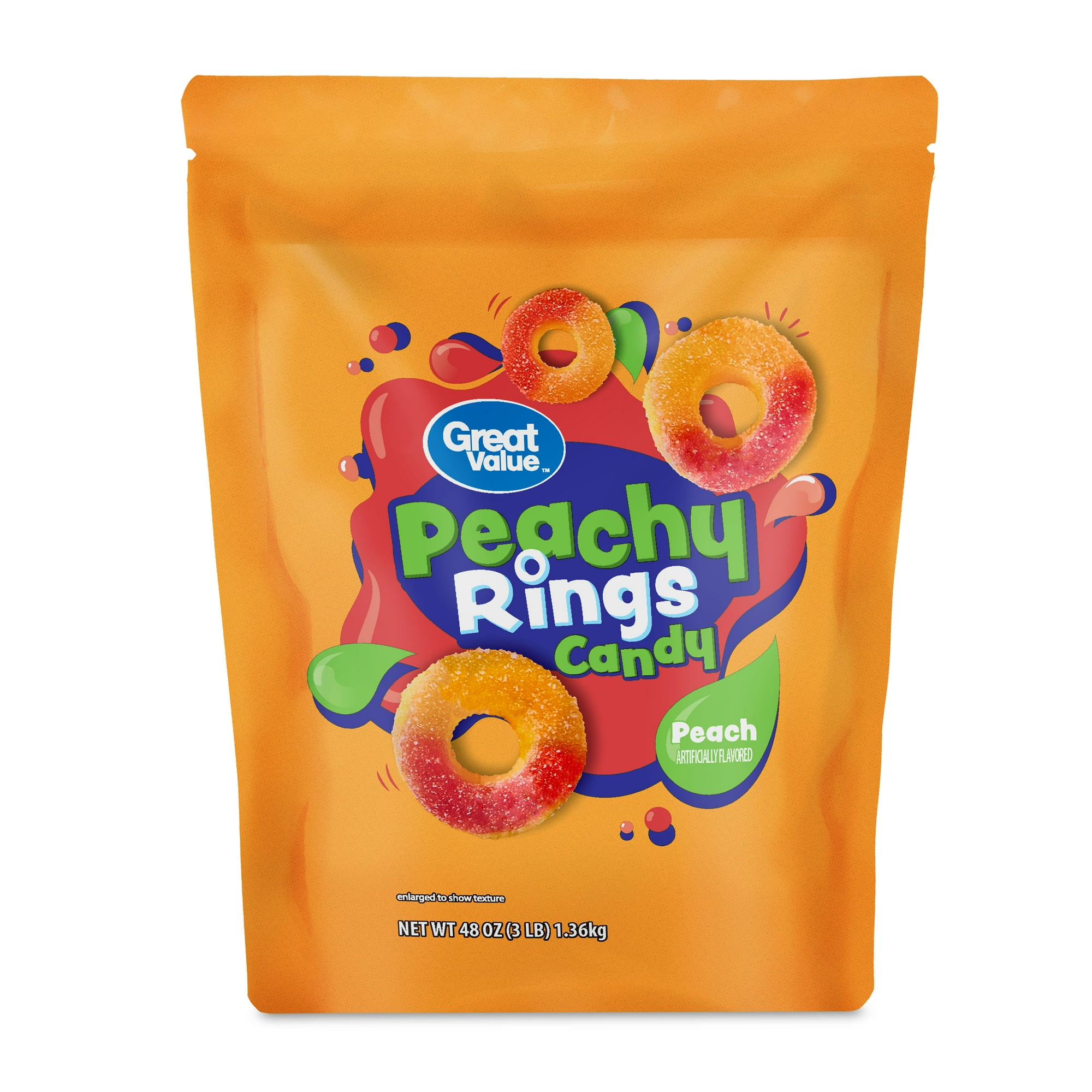 Great Value Peach Rings, 48 oz