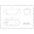 thumbnail image 5 of Freestanding Tub 67" Deep Soaking Bathtub Acrylic Freestanding Bathtub with Overflow and Anti-clogging Drain A29 Bathroom Tub Matte Grey Free Standing Tub Upgraded Stand Alone Tub SOTUBX Bathtubs, 5 of 7
