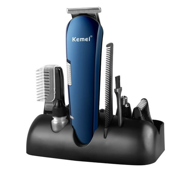 Kemei 14 PCS Men's Grooming Kit Rechargeable Electric Hair Clipper Shaver Nose Trimmer All-in-One Men's