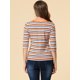 thumbnail image 5 of Disfraz de Día de San Patricio para mujer Mangas en el codo Top Cuello redondo Camiseta ajustada Camiseta estampada informal multicolor blanco S, 5 of 6