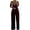 Wine jumpsuits for women, variant on ZZwxWA Summer Women Jumpsuits V-neck Women's Fashion Loose Straight Cold Shoulder Jumpsuits High Waist Pleated Plus Size Overalls Wide Leg Rompers Solid Bib