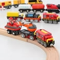 thumbnail image 2 of SUTENGDA Battery Operated Train for Wooden Track (Magnetic Connection)  Powerful Engine Bullet Train Action Locomotive Train Motorized Train for Wooden Track for Toddlers Kids 3-14, 2 of 8