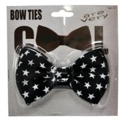 Black Bow Tie with White Stars Adult Halloween Accessory