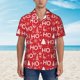 thumbnail image 2 of Balery Christmas Hohoho Camisas hawaianas de manga corta para hombre, camisas playeras de corte holgado, camisas de vacaciones con botones,X-Large, 2 of 7