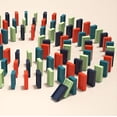 thumbnail image 2 of 60 Pcs Blocs de Train Électrique Domino Ensemble Trains Colorés Amusants, 2 of 5