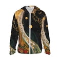 thumbnail image 1 of Lsque Abstract Gold Floral Galaxy Pattern UPF 50+ Lightweight Sun Protection Men's Women's Long Sleeve Shirt, Hoodie Performance -Large, 1 of 7