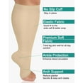 thumbnail image 7 of 2 Pairs Medical Sport Open Toe Compression Socks - 20-30mmhg Graduated Knee-High Support for Men & Women, Ideal for Soccer, Running, and Nurses, 7 of 7
