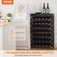 thumbnail image 2 of VEVOR 42 Bottle 7-Tier Modular Wine Rack Bamboo Wood Display Shelf with TableTop, 2 of 9