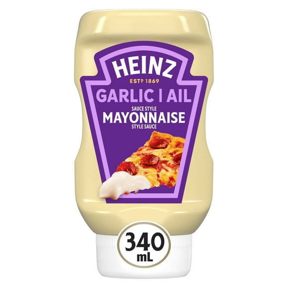 Heinz Garlic Mayonnaise Style Sauce, 340 mL Bottle