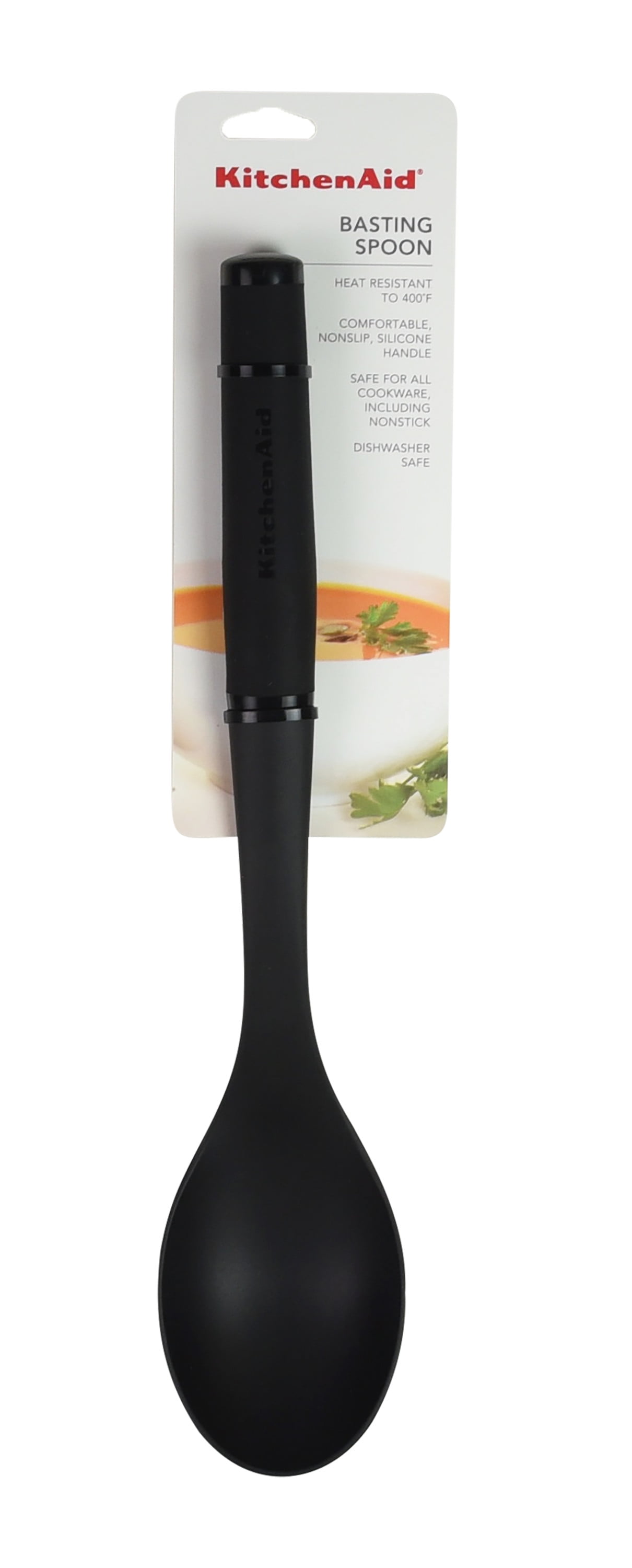Kitchenaid Heat Resistant Nylon Basting Spoon In Black Walmart Com Walmart Com
