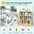 thumbnail image 5 of Canddidliike Wooden Kids Bookcase with Storage Cubbies and Anti-toppling Devices-White, Toy Storage Organizer for Kids, Boys, Girls, Nursery, 5 of 9