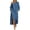 Blue, variant on Guieoi Shift Dresses for Women 2026 Fall Off-Shoulder Long-Sleeve Slit Dress with Pockets Loose-Fit Maxi Casual Dress Black M