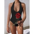 thumbnail image 6 of SMZ Women's Sexy Sleeveless Halter V Neck Backless Leotard Bodysuit Tops Leotards for women sexy, 6 of 23