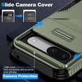 thumbnail image 5 of for Google Pixel 8a, Luxury Sliding Camera Cover Soft TPU + Hard PC Shockproof Drop Protective Hybrid Stylish Ultra Slim Frosted Anti-slip Grip Case for Google Pixel 8a, Darkgreen, 5 of 7