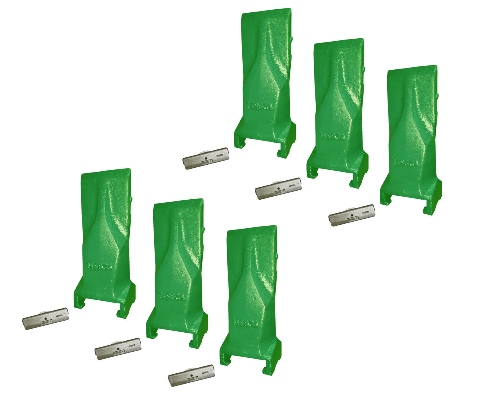 6 Excavator, Loader Bucket Teeth & Pins, fits Esco Super V 29 Series V29SYL