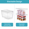 thumbnail image 2 of Sindcom 10 Pack Clear Stackable Storage Bins with Lids, Large Plastic Containers with Handle for Pantry Organizer and Storage,Perfect for Kitchen,Fridge,Cabinet, Closet,Bathroom Organization, 2 of 7