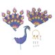 thumbnail image 2 of Decoración de pavo real, estatua de pavo real de hierro realista resistente a los desvanecimientos Ligeros para el césped, 2 of 7